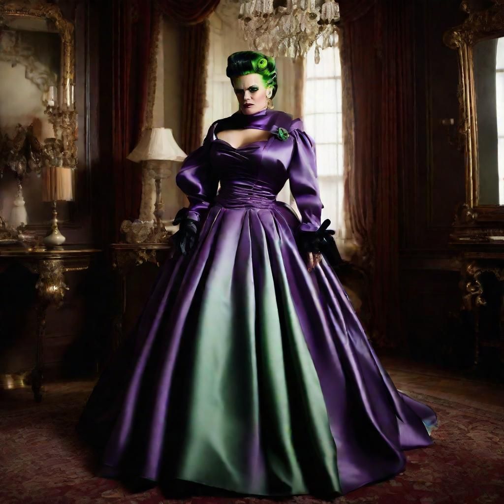 Frankenstein's Satin Wonderland: Cinematic Couture Portrait