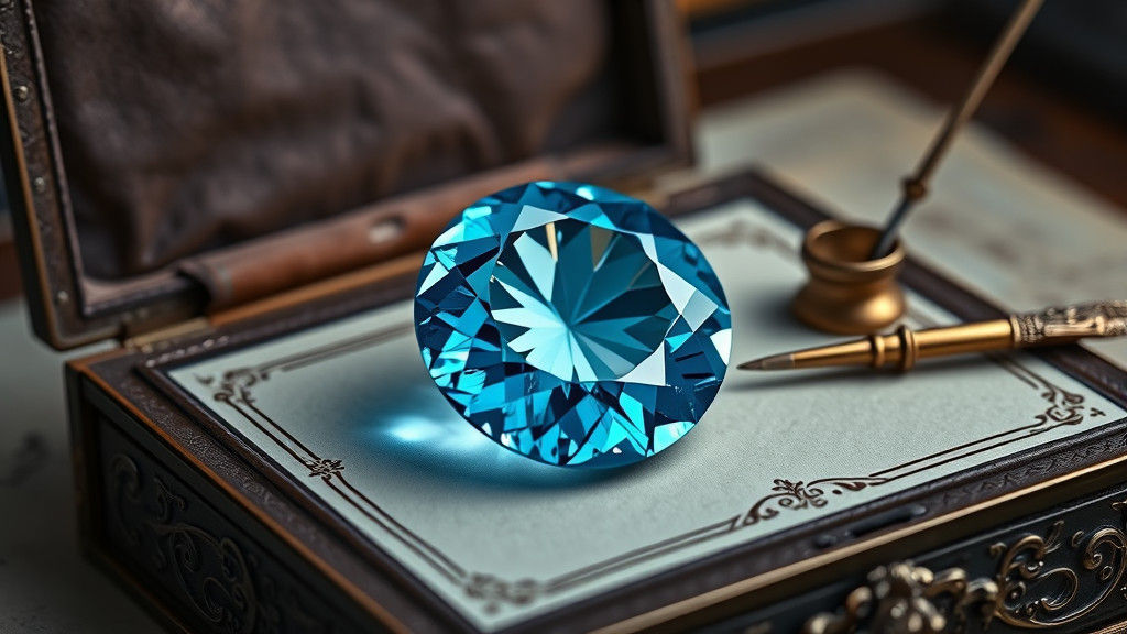 Blue Diamond on Velvet: Dreamy Digital Art