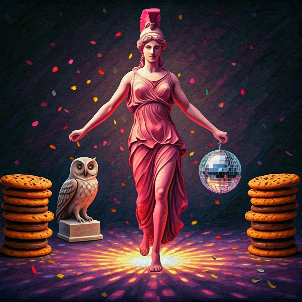 Greek Warrior Dances: A Neo-Impressionist Celebration