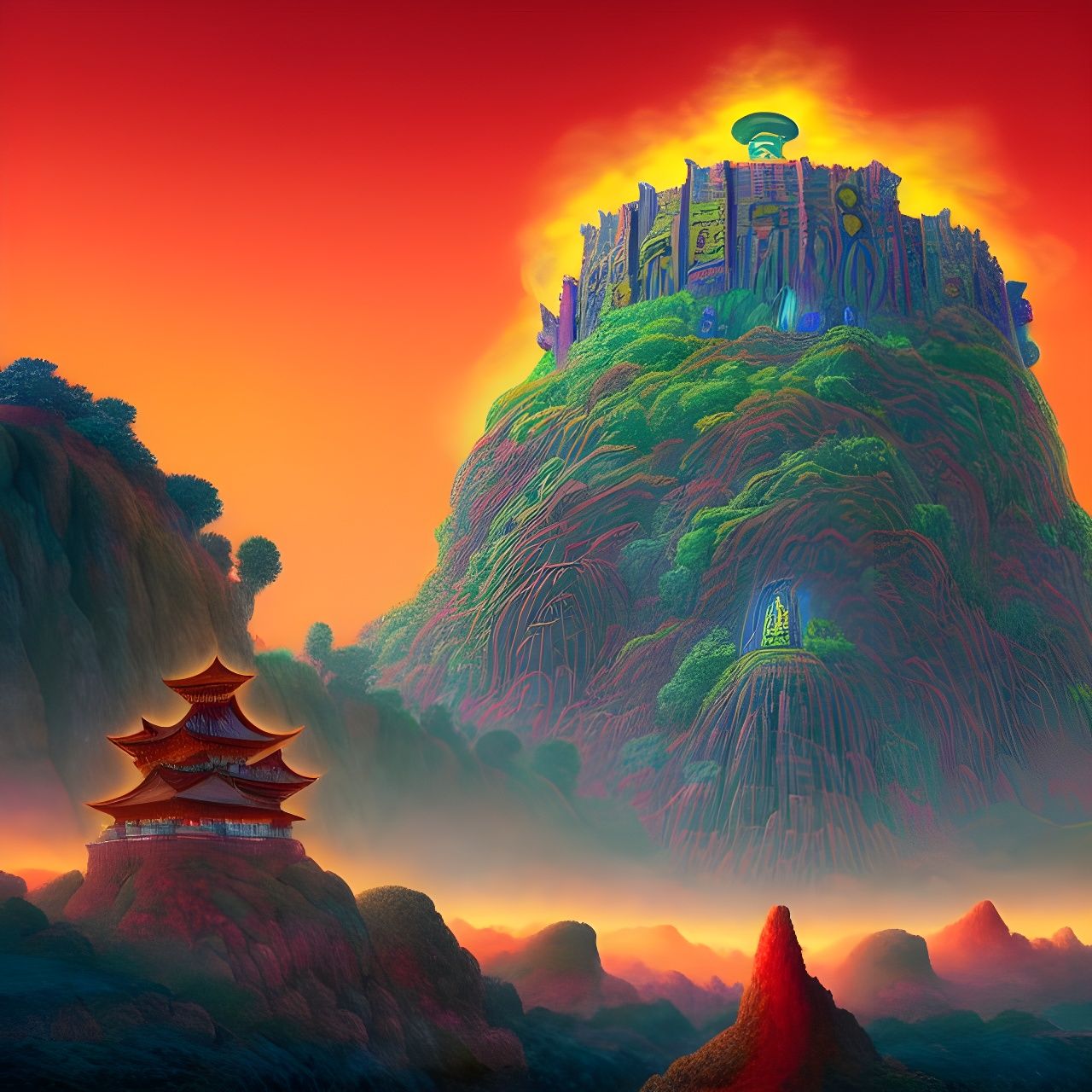 DMT Dreamscape: Fire Spirit Fortress and Golem