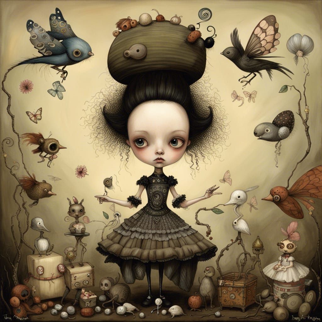 Dark Fantasy Portrait Inspired by Illustrative Art