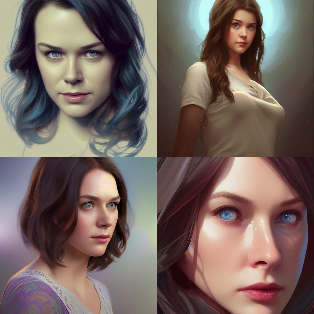 Hyperdetailed Portrait of Gilmore Girls in Art Nouveau Style