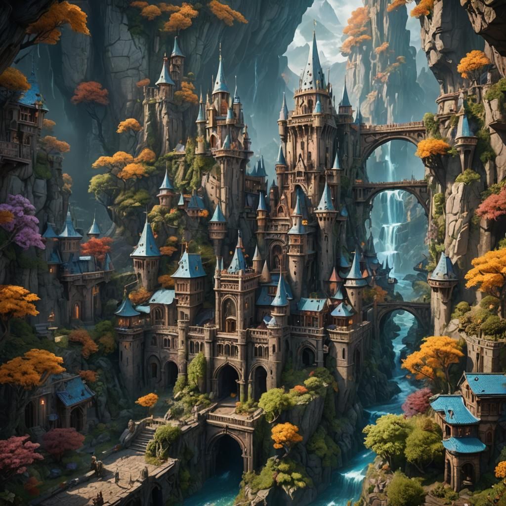 Fantastical Matte Painting in Deep Color