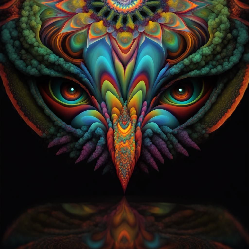 Psychedelic 4444 Fractal Mandala Geometry