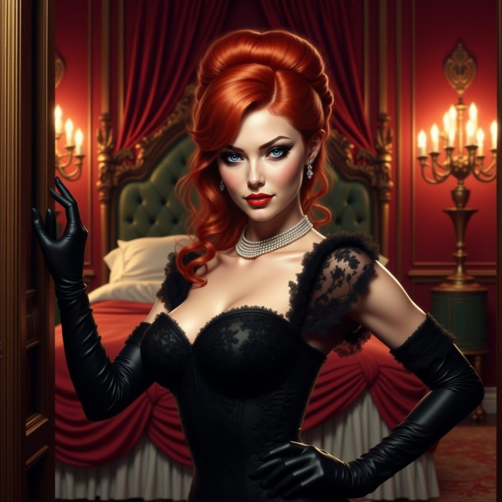 Elegant Victorian Lady in a Luxurious Setting