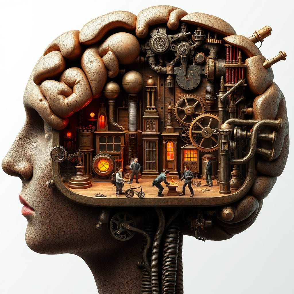 Mind City: A Futuristic Metropolis Inside a Human Brain