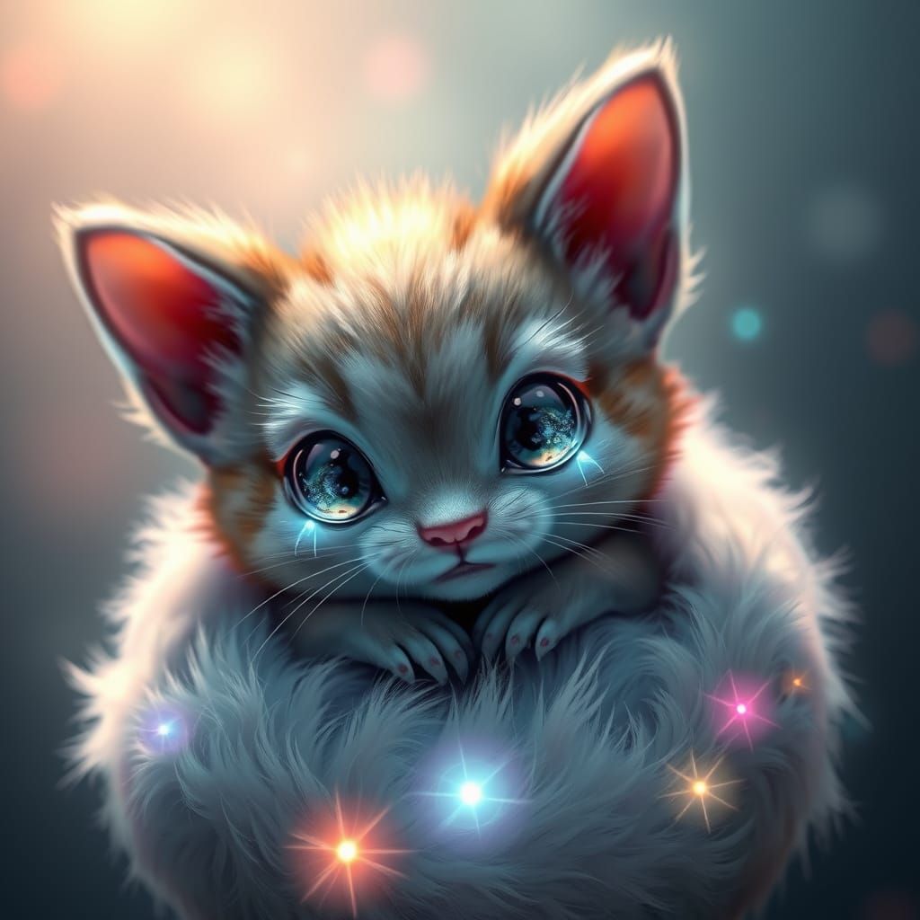 Shimmering Alien Creature with Bioluminescent Aura