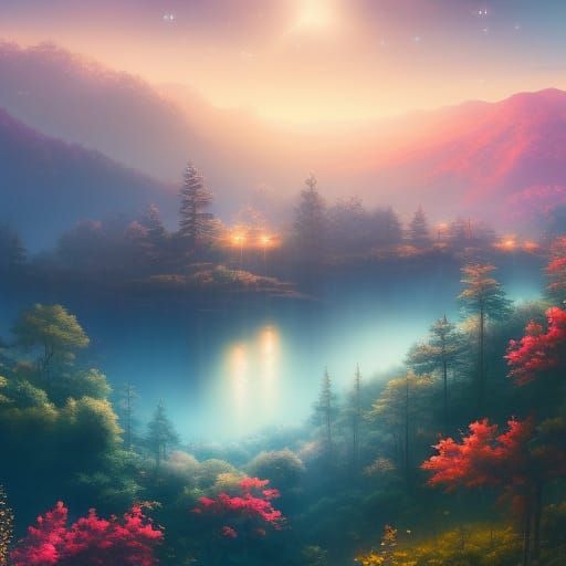 Heart Embrace: Warm Anime Matte Painting