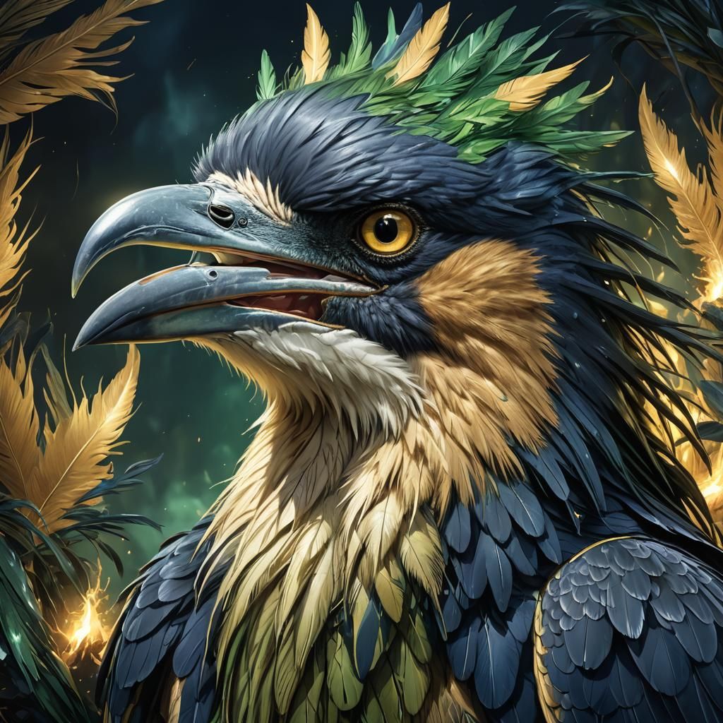 Night Heron's Scream: Dark Fantasy Concept Art