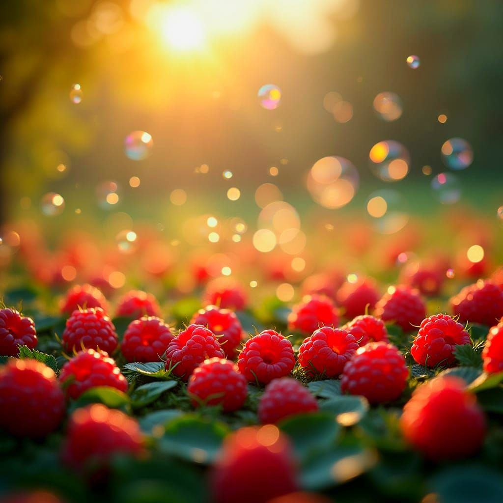 Ethereal Soap Bubble Garden in Vibrant Colors