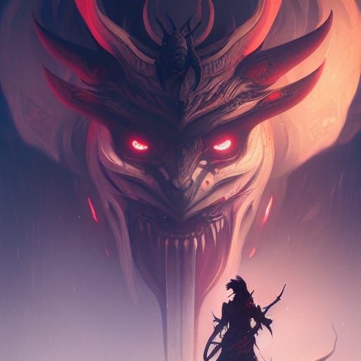 Dark Fantasy Oni: 8k Concept Art