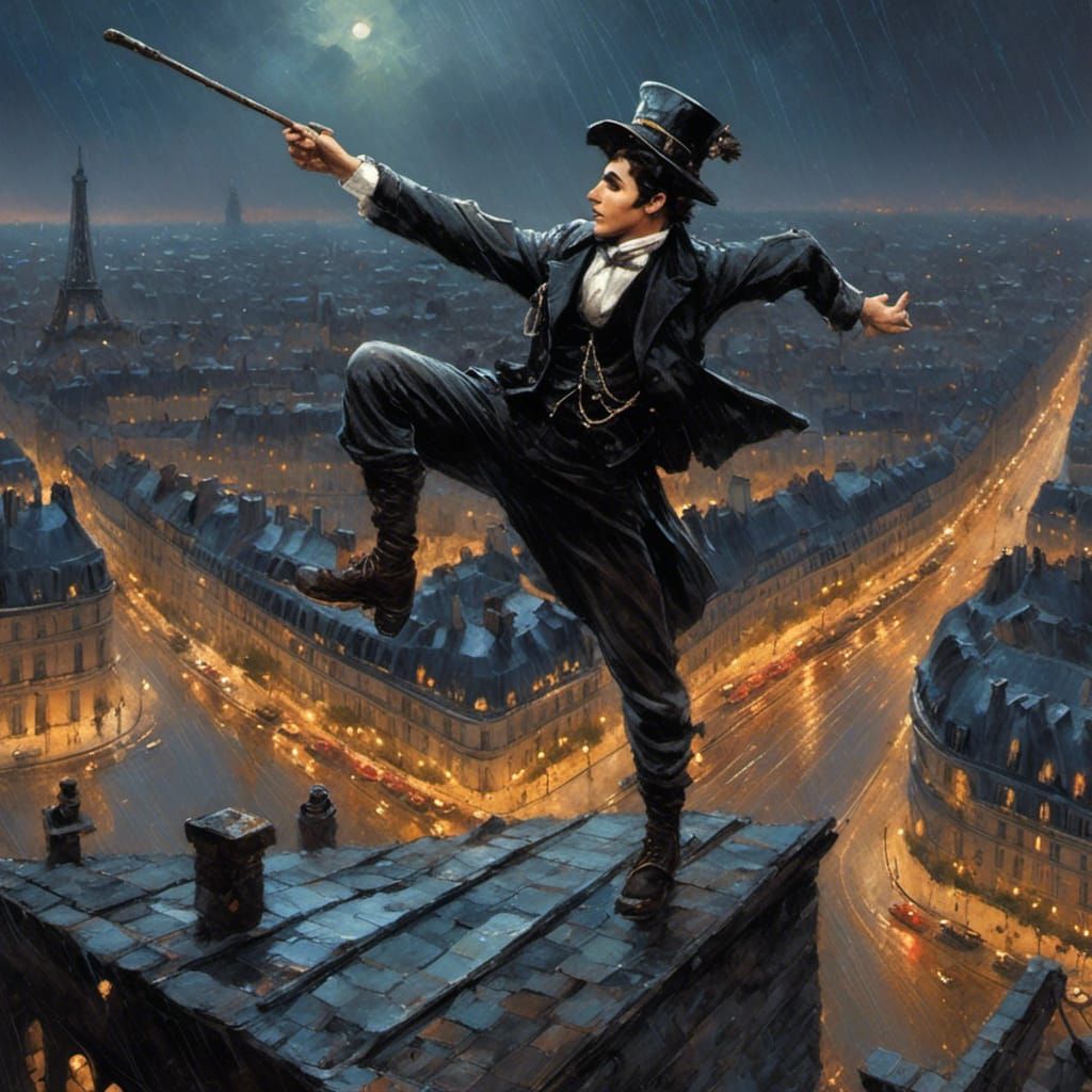 Chimney Sweep's Rainy Night Dance in Paris
