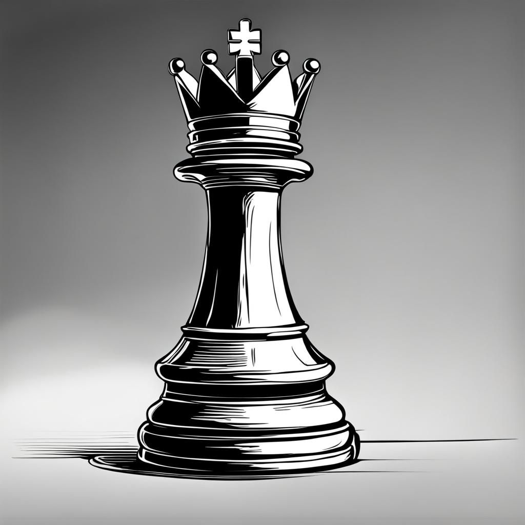 Simple Sketch of a Chess Piece King
