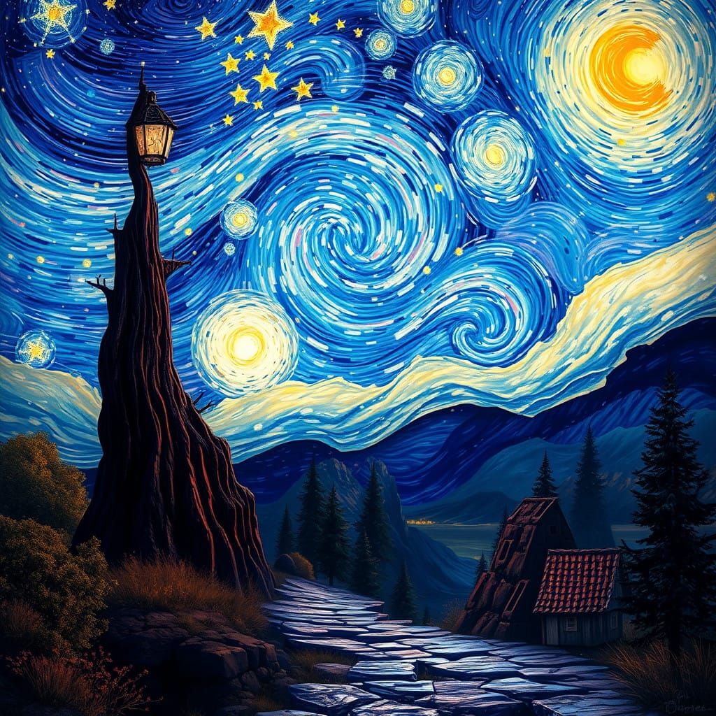 Dreamlike Landscape in Vibrant, Otherworldly Colors