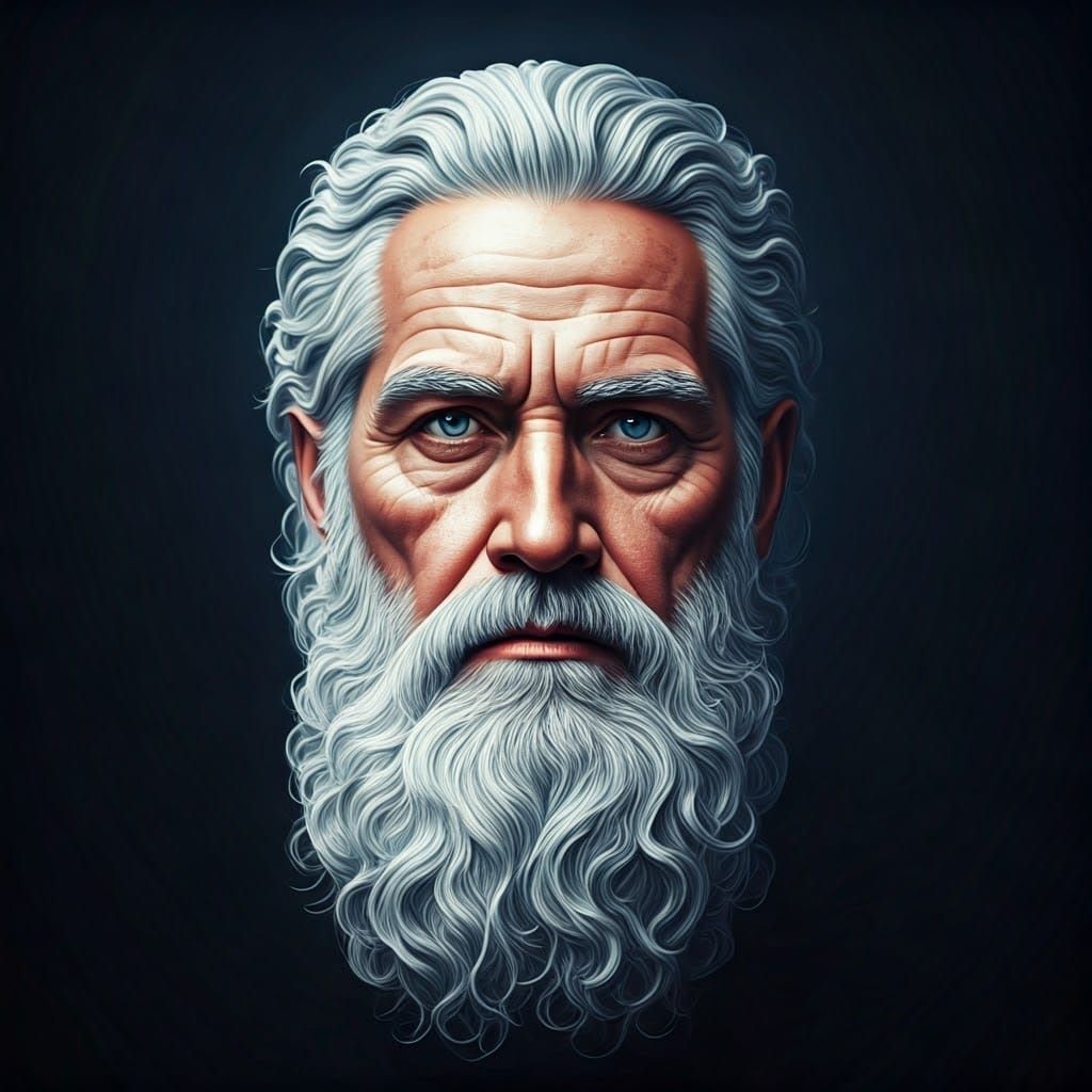 God Boreas: Fine Art Photorealistic Portrait