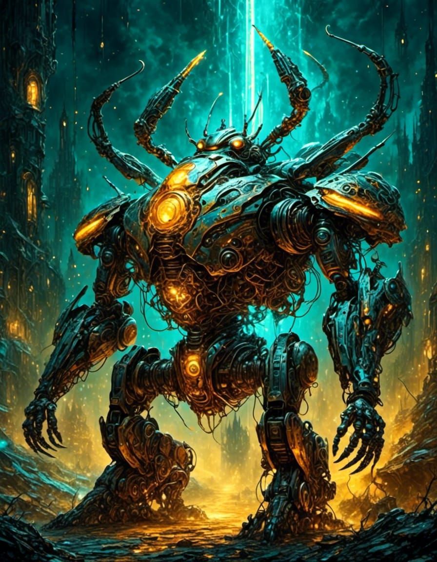 Titanic Mecha Knight on Magical Battlefield