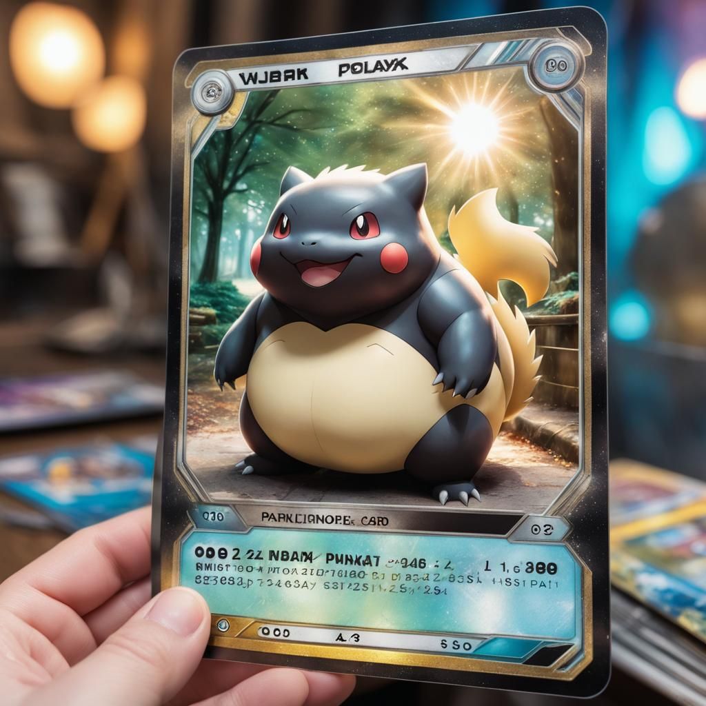 Cozy Smiling Snorlax Pokemon Trading Card Art
