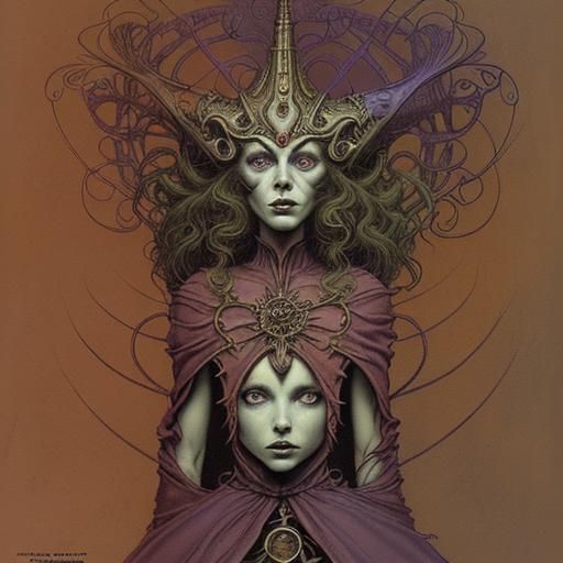 Surreal Portrait Inspired by Dark Fantasy Art