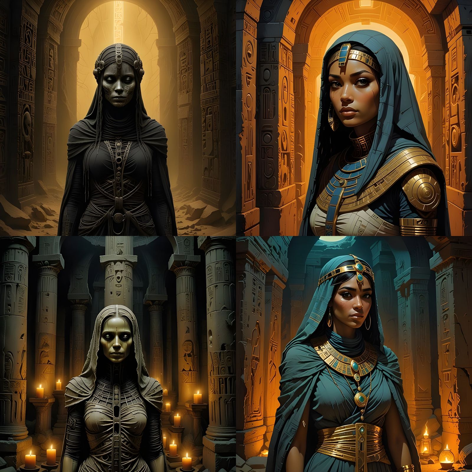 Girl Wrapped in Ancient Egyptian Linen