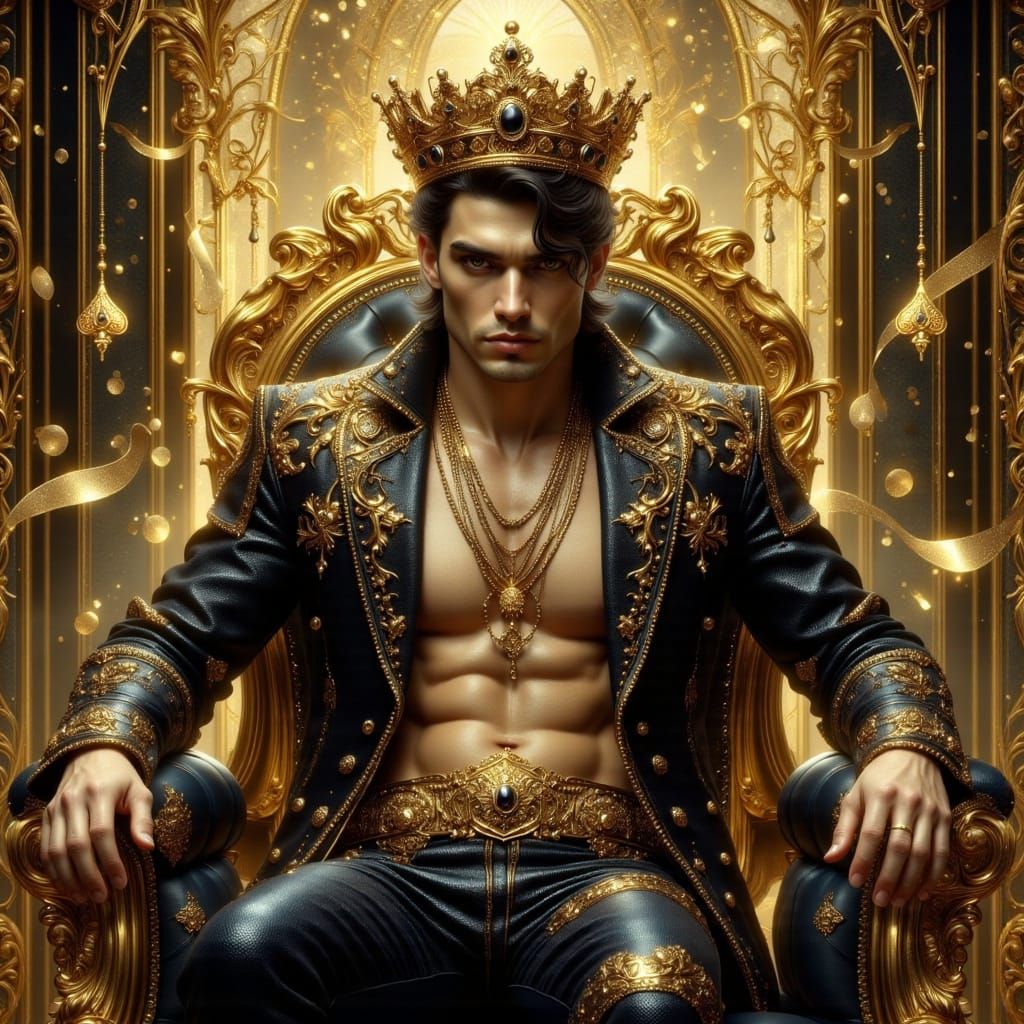 King of Spades in Art Nouveau Punk Style