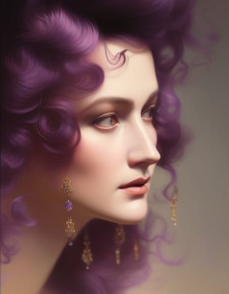 Edwardian Woman Portrait in Hyperrealistic Style