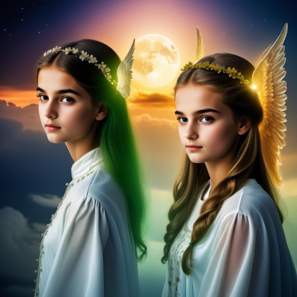 Two Beautiful Angelic Girls