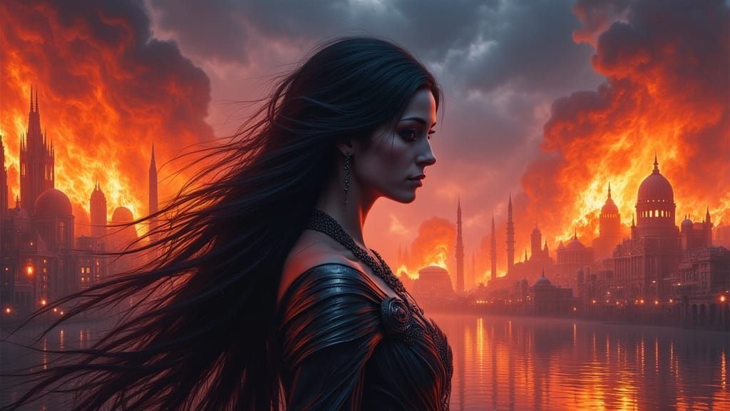 Cassandra's Despair Over Burning Troy