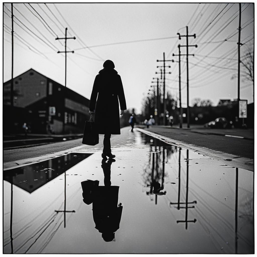 A Woman's Contemplative Moment in Reflection