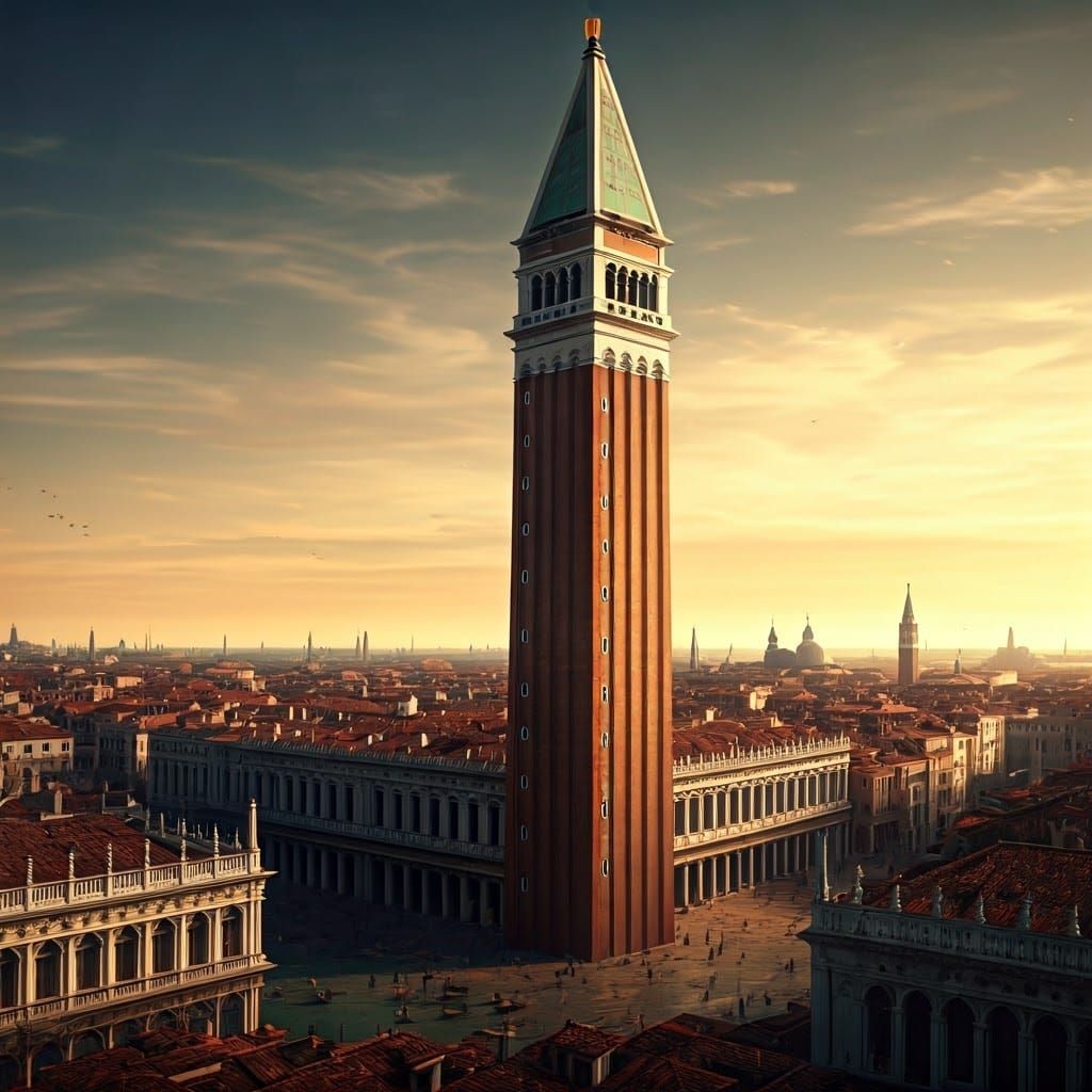 Venice Art Deco Skyscraper in Unreal Engine Style