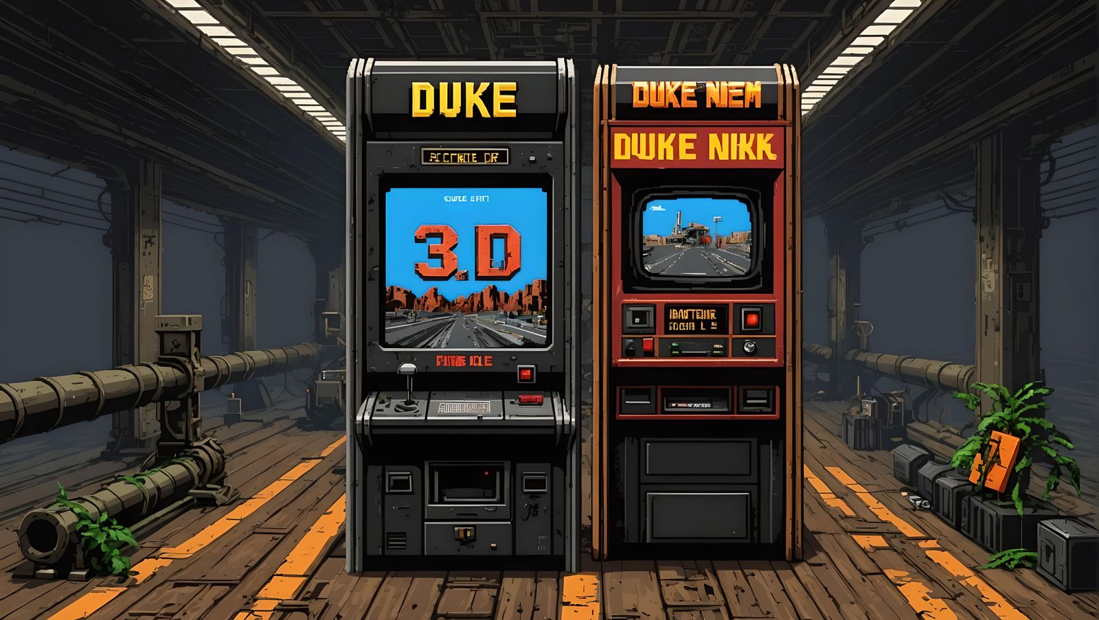 Duke Nukem 3D in 8-bit Pixel Art
