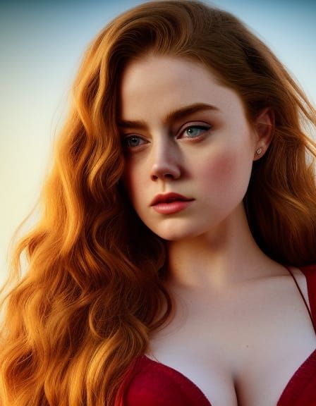 Hyperdetailed Portrait in Sunset Lighting