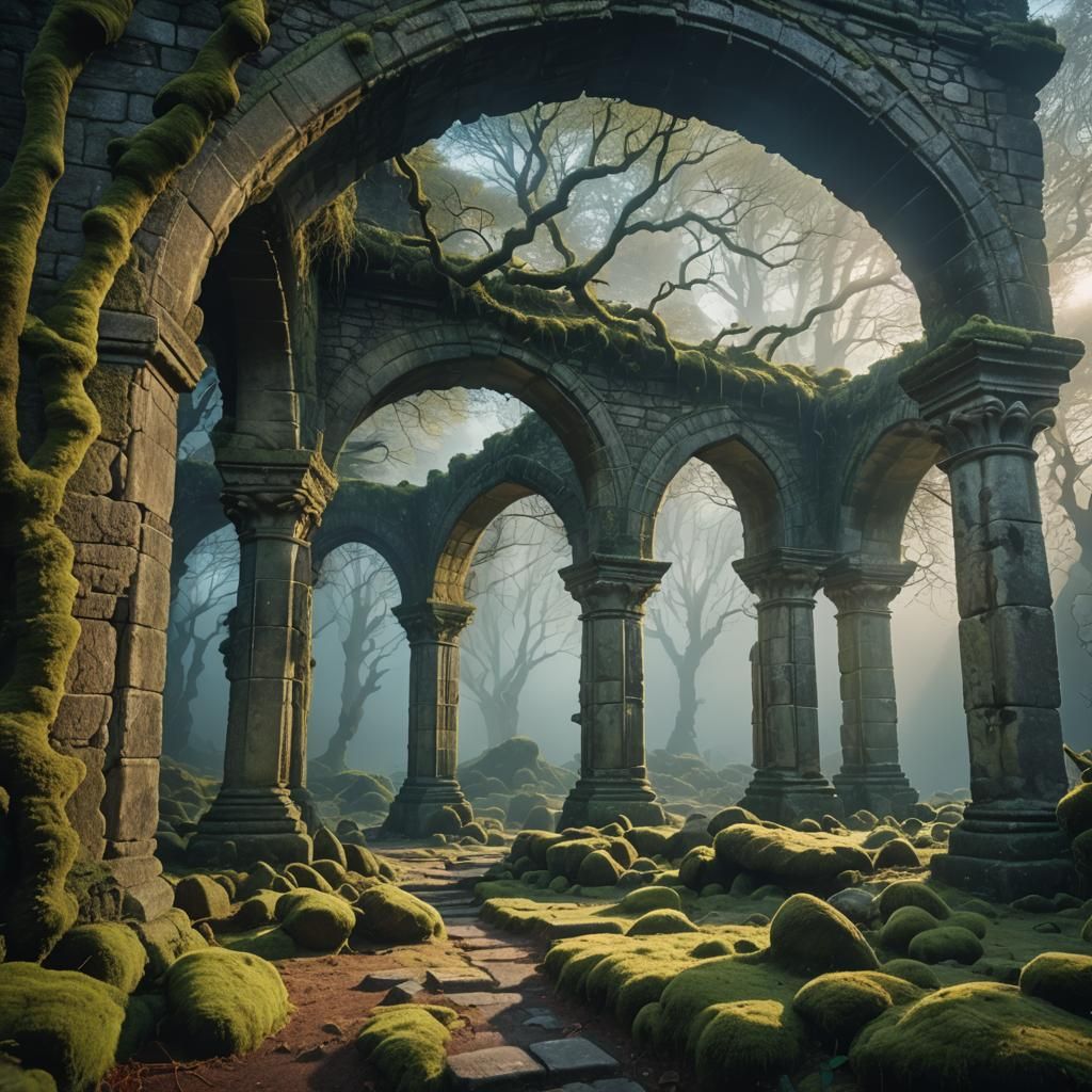 Misty Stone Arches Landscape Photography