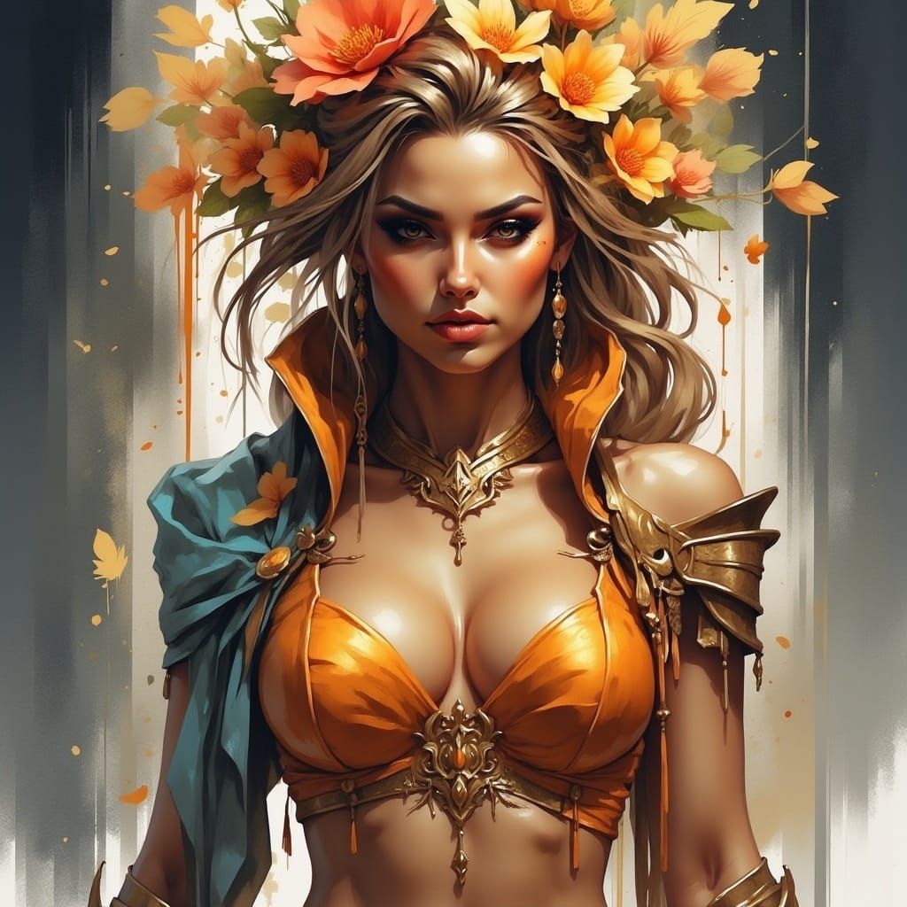 Ethereal Fairy Woman in Fantasy Illustration Style