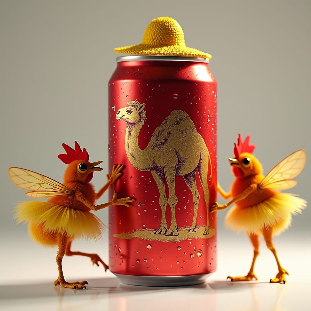 Soda Can Ballet: A Photorealistic Digital Art Piece