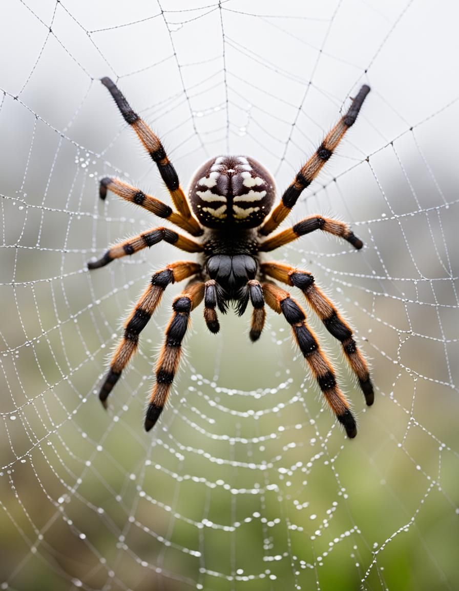 Tarantula in Cobweb: A Foggy Encounter