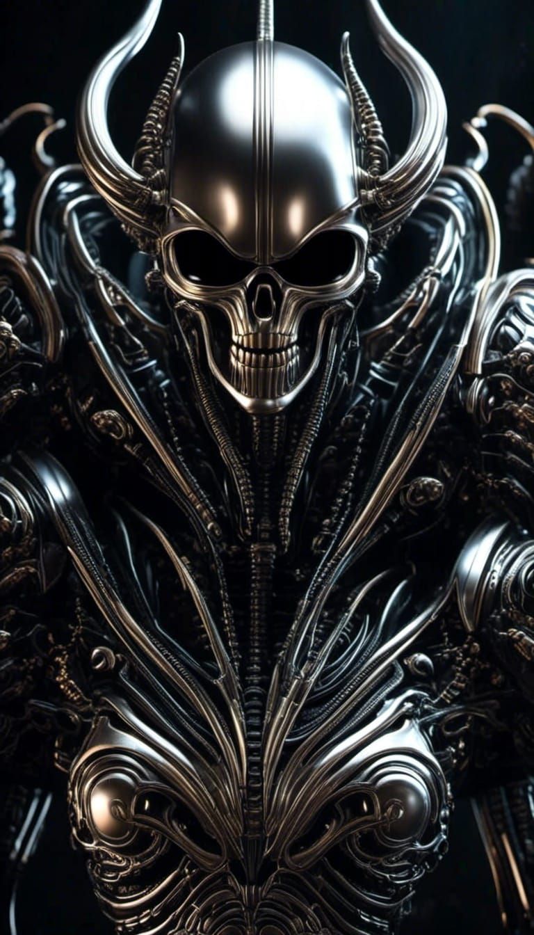 Xenomorph-Inspired Robot Concept Art