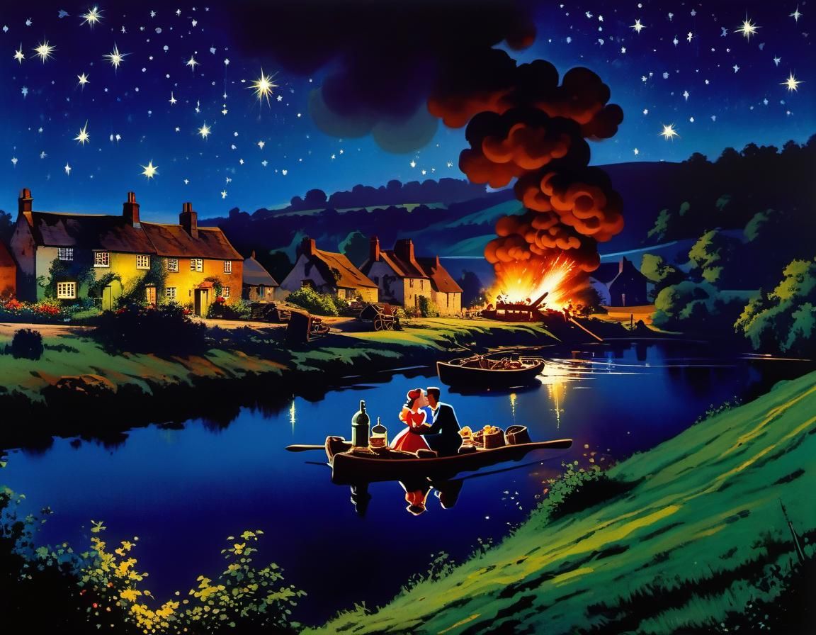 Romantic Picnic Interrupted by Bombing in Disney Style