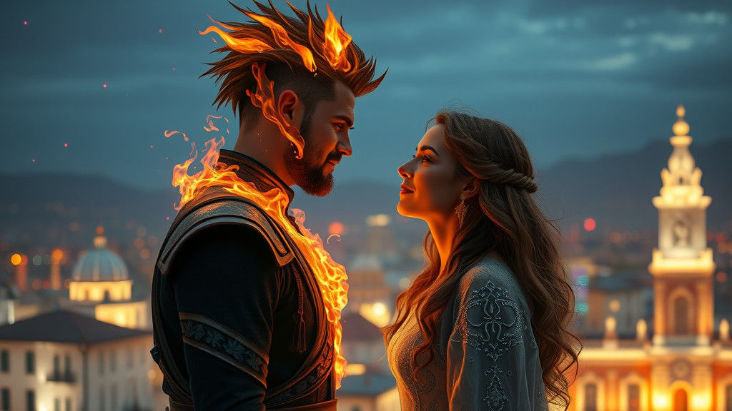 Fire Elemental and Lady in Love