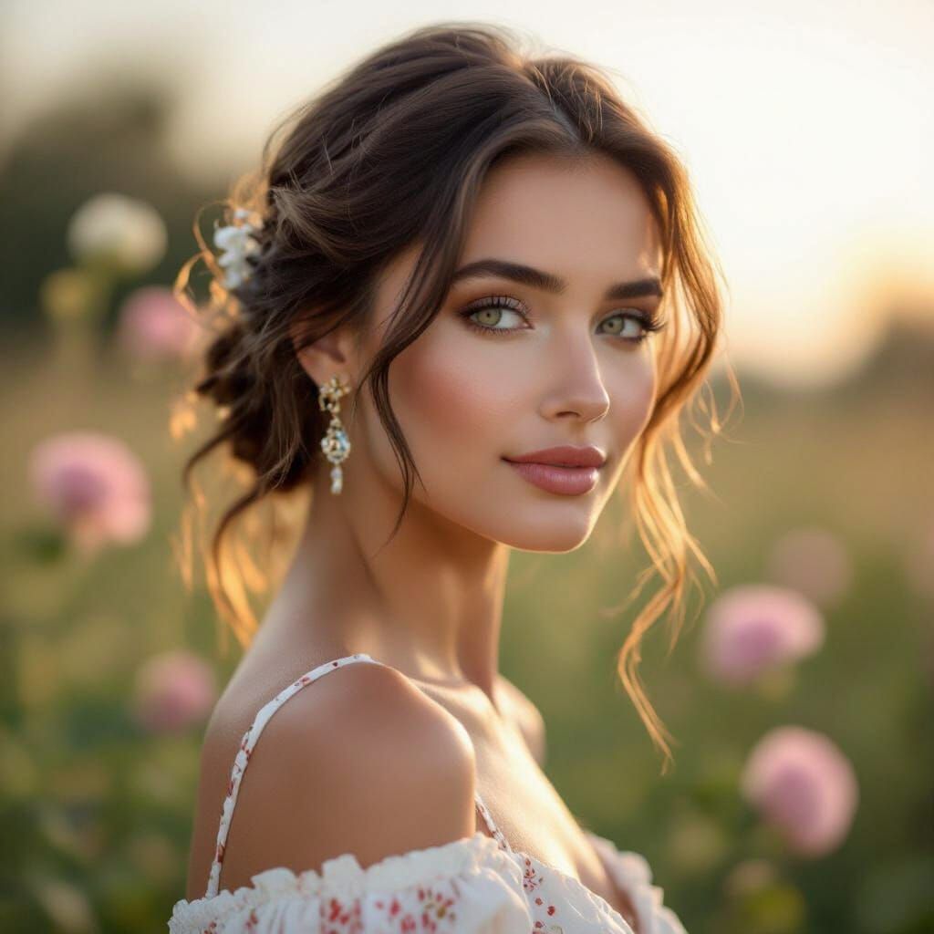 Beautiful Lady in Ethereal Glow