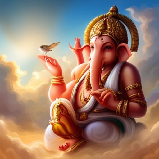 Ganesha in the clouds