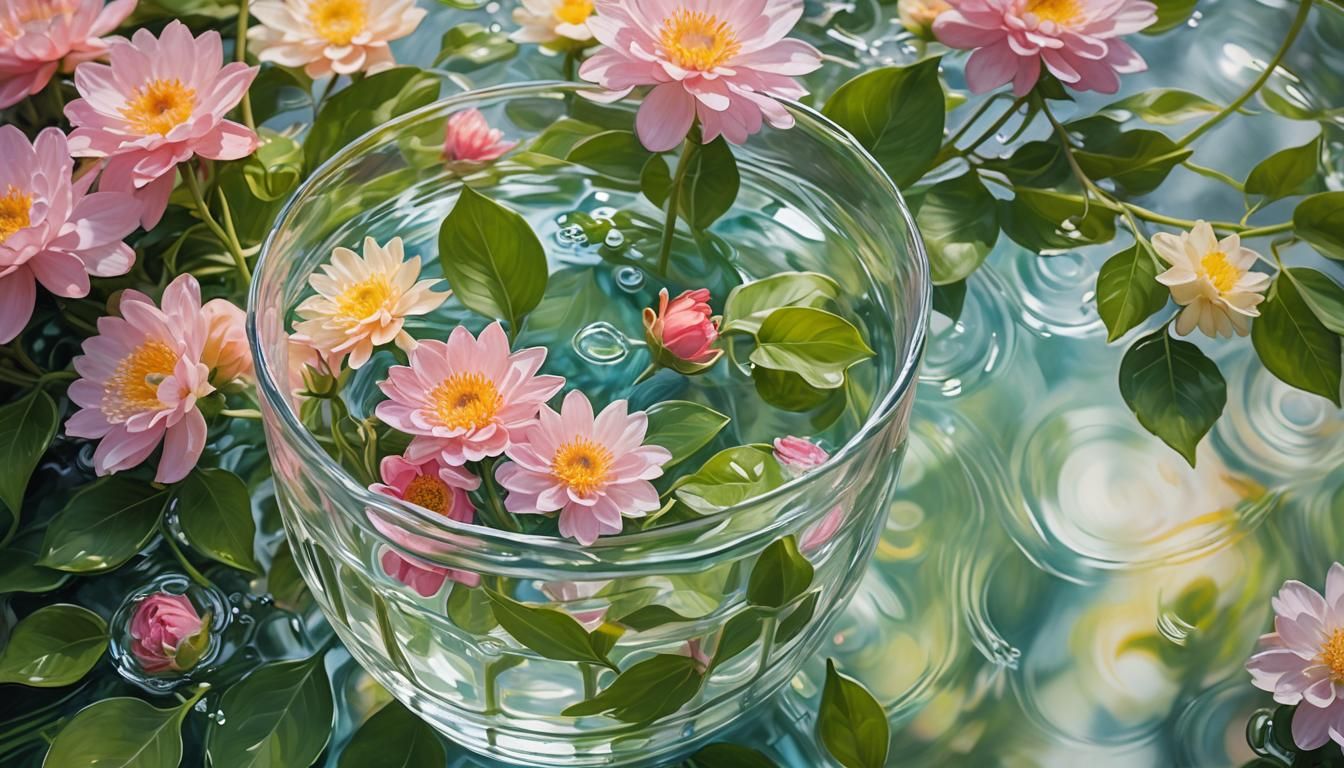 Impressionist Still Life with Glass of Water