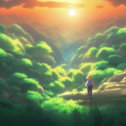 Ghibli-Style Pokémon Anime Key Visual