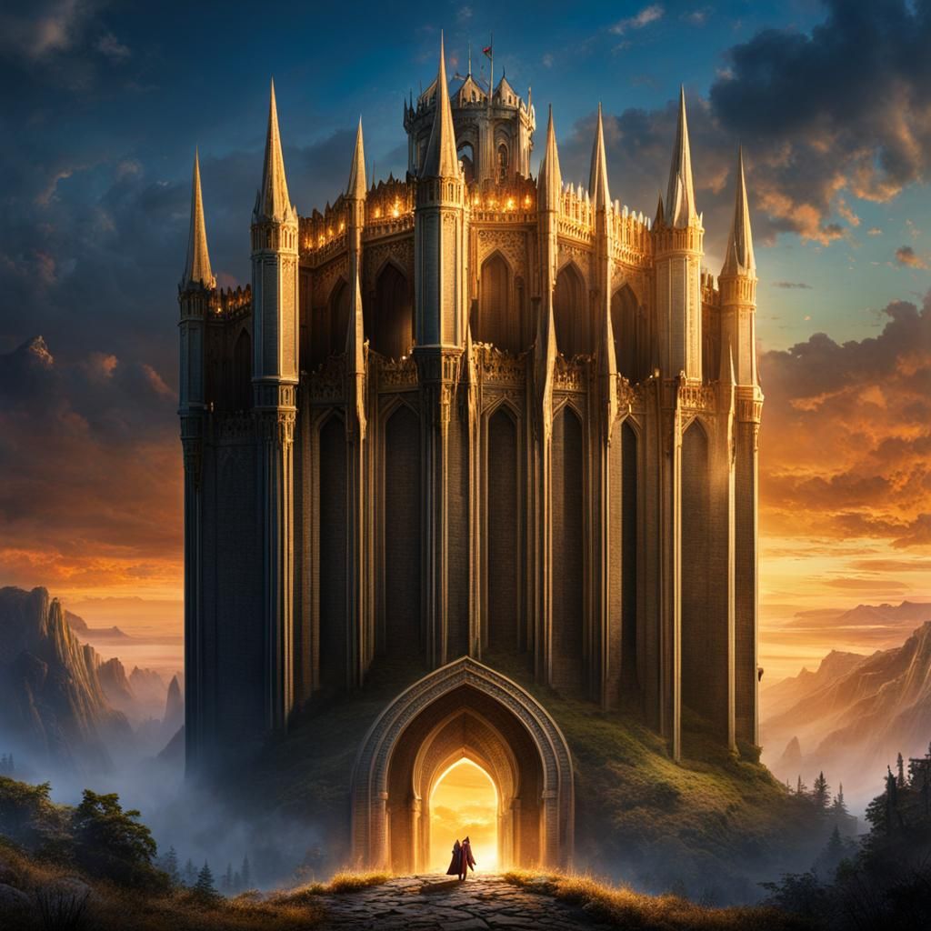 Minimalist Tower of Dawn Monolith