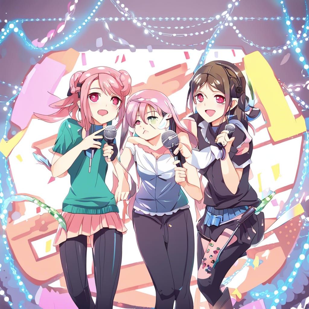 Women's Karaoke Night in Anime Style