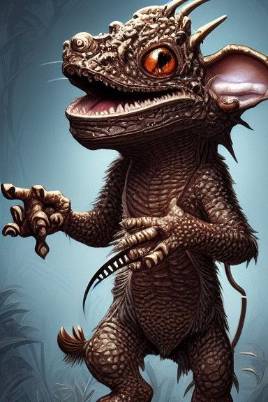 Detailed Kobold Portrait in Hyperrealistic Style