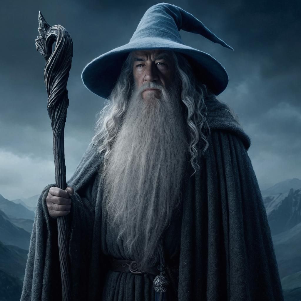 Ian McKellen as Gandalf the Grey, The Hobbit Version (V4), by Lord Elboron.