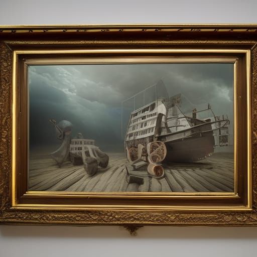 Hyperrealistic Surreal Museums in Digital Art Style