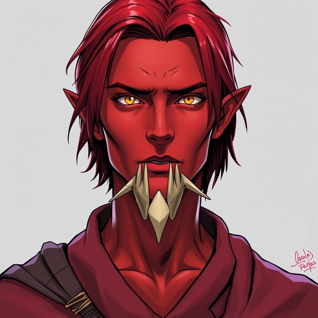 Surreal Sith Pureblood Portrait in Comic Book Art Style