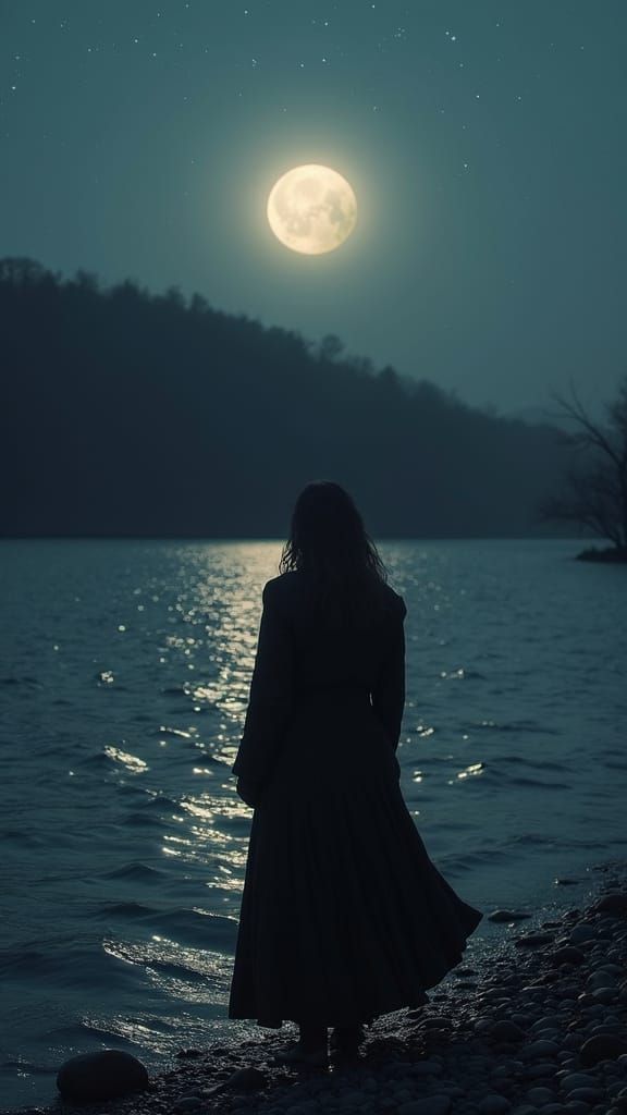 Mystical Riverbank at Dusk in a Dreamy Cinematic Style