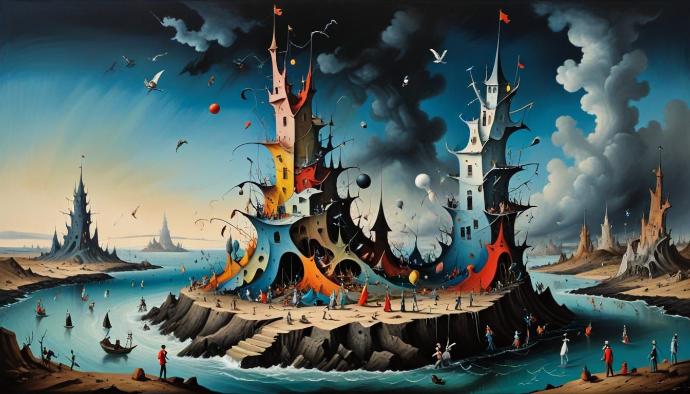 Surreal Chaos: A Tanguy-esque Vision